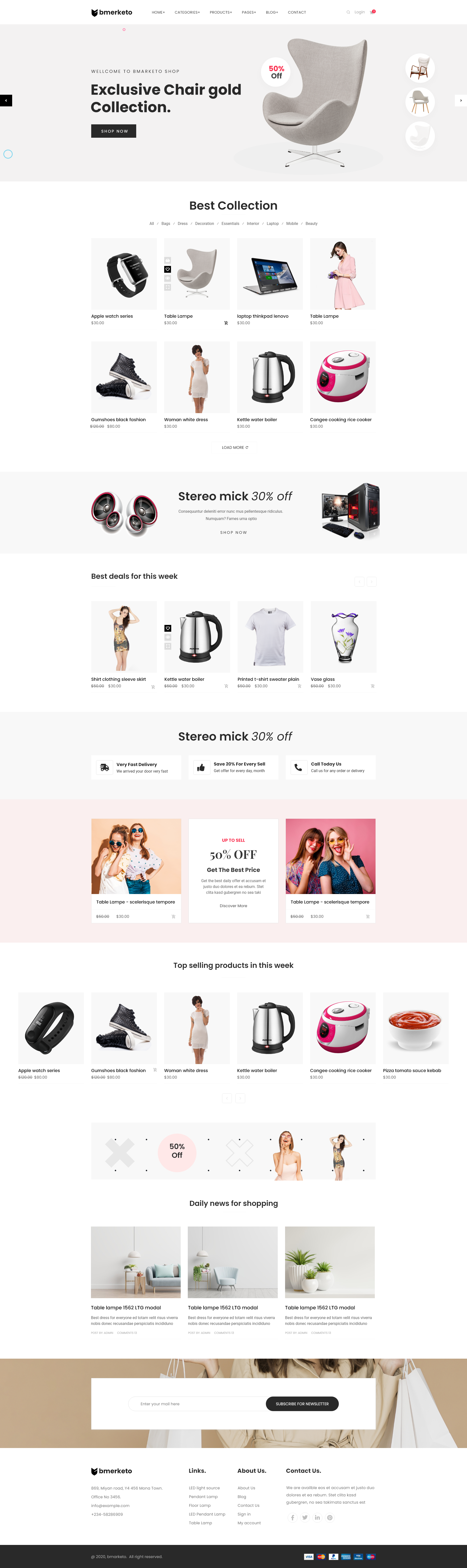 Bmarketo - Minimal E-commerce Html Template By Webnextpro | ThemeForest